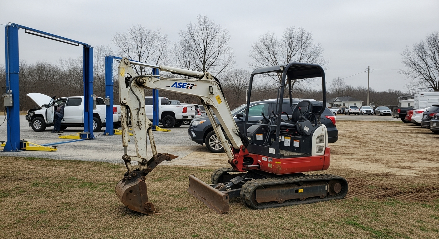 Used excavator being bought for cash
